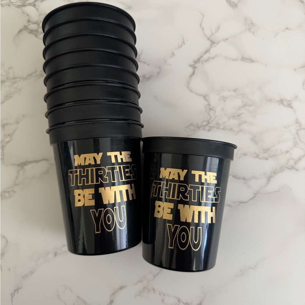 Star Wars Themed 30th Birthday Party Cups